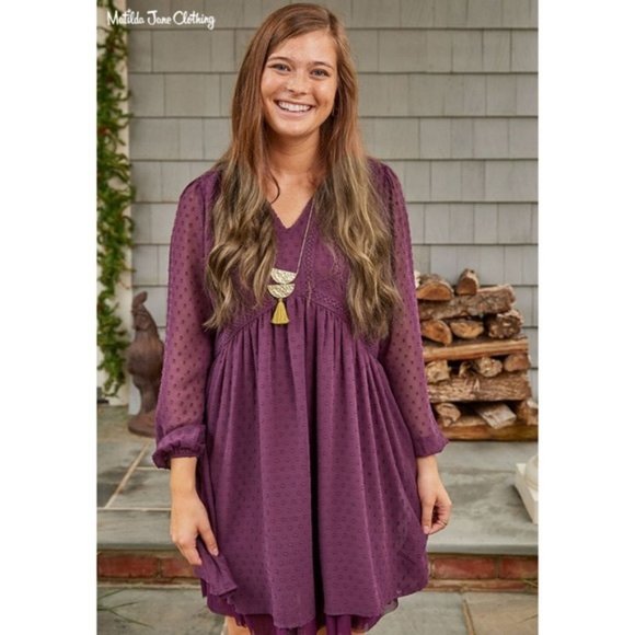 Matilda Jane Dresses & Skirts - Matilda Jane Festive Fancy Dress Purple Peasant L